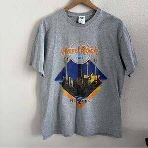 Hard Rock Cafe New York X PacSun Gray Y2K Graphic Shirt Guitar City Medium